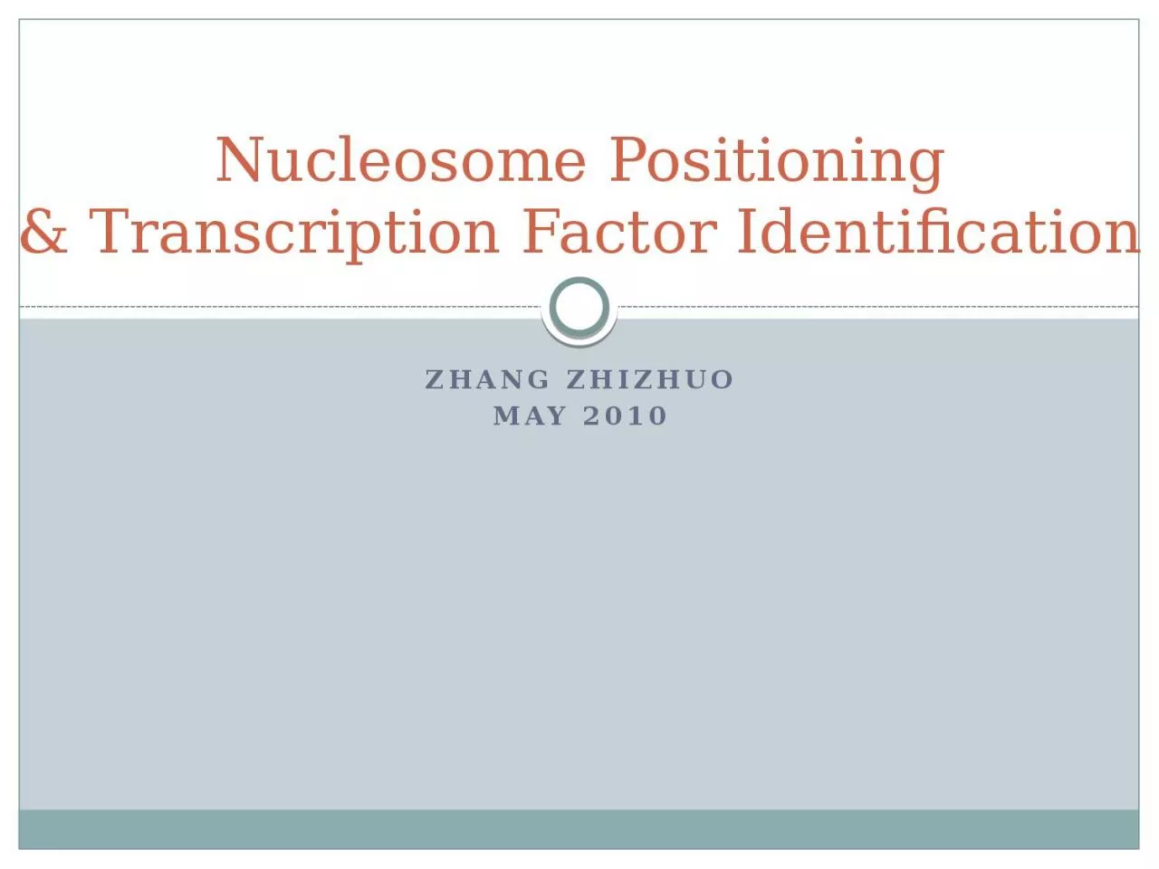 PPT-Zhang Zhizhuo May 2010 Nucleosome