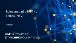 Relevance of  eBPF * to Telcos (NFV)