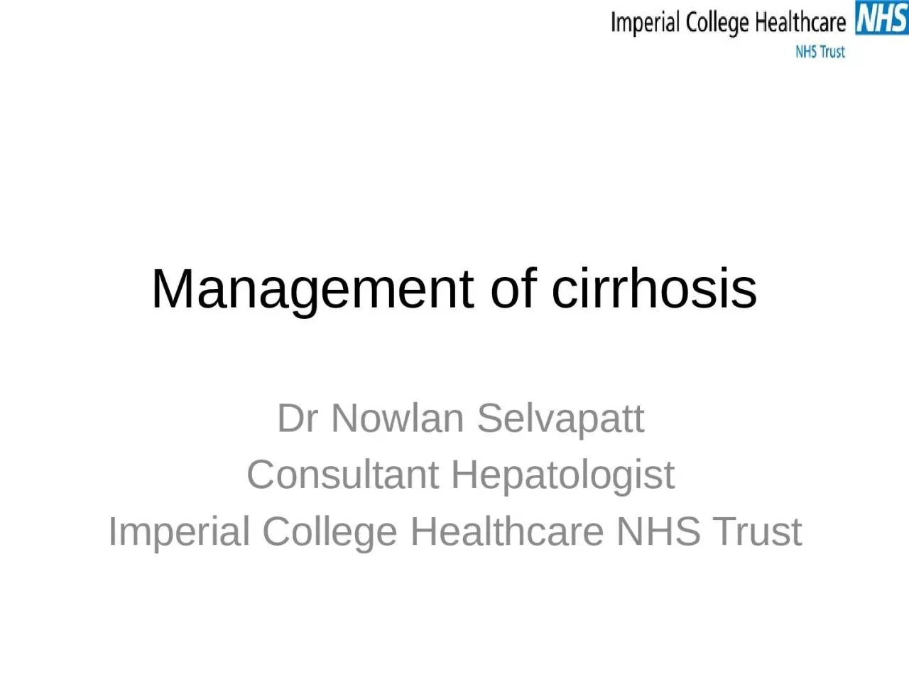 PPT-Management of cirrhosis Dr