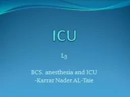 ICU L3 BCS . anesthesia and ICU