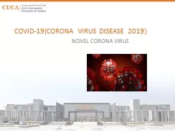 NOVEL CORONA VIRUS COVID-19 (