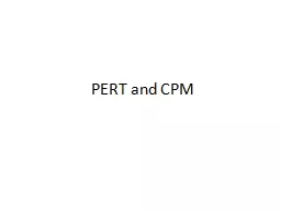PERT and CPM Introduction