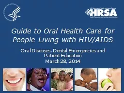 Guide to Oral Health Care for People Living with HIV/AIDS