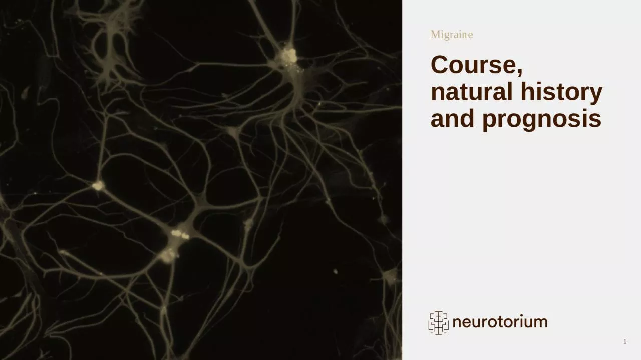 1 Migraine Course, natural history and prognosis