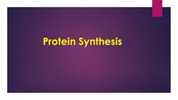 Protein Synthesis Transcription
