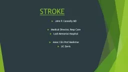 STROKE John P. Connolly MD