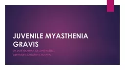 JUVENILE MYASTHENIA GRAVIS