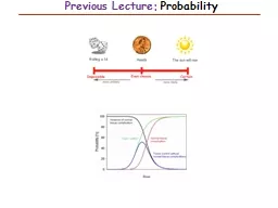 Previous Lecture:  Probability