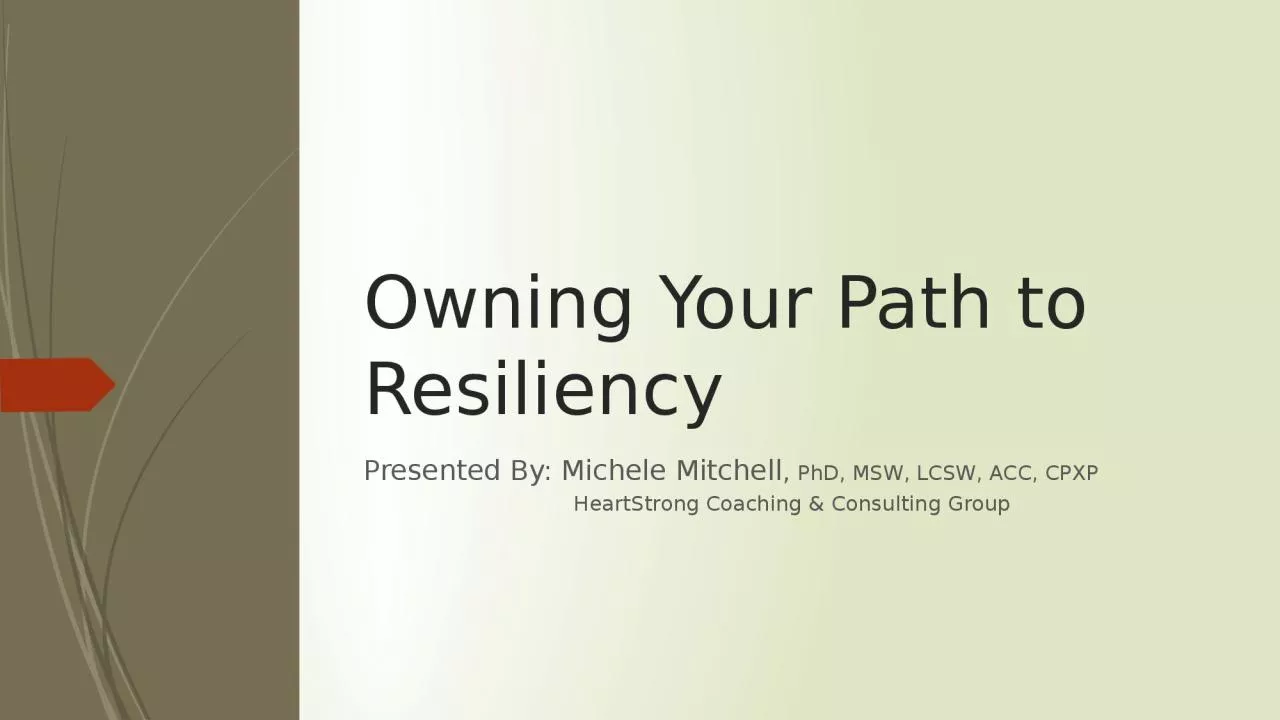 PPT-Owning Your Path to Resiliency