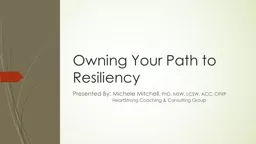 Owning Your Path to Resiliency