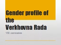 PPT-Gender profile of the Verkhovna