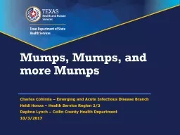 Mumps, Mumps, and more Mumps