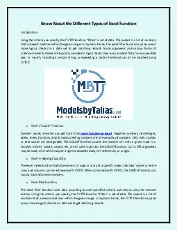 Know About the Different Types of Excel Function