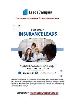 Consumer Data Leads | Leadscampus.com