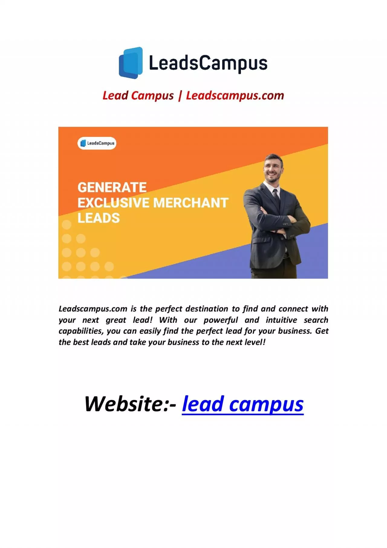 PDF-Lead Campus | Leadscampus.com