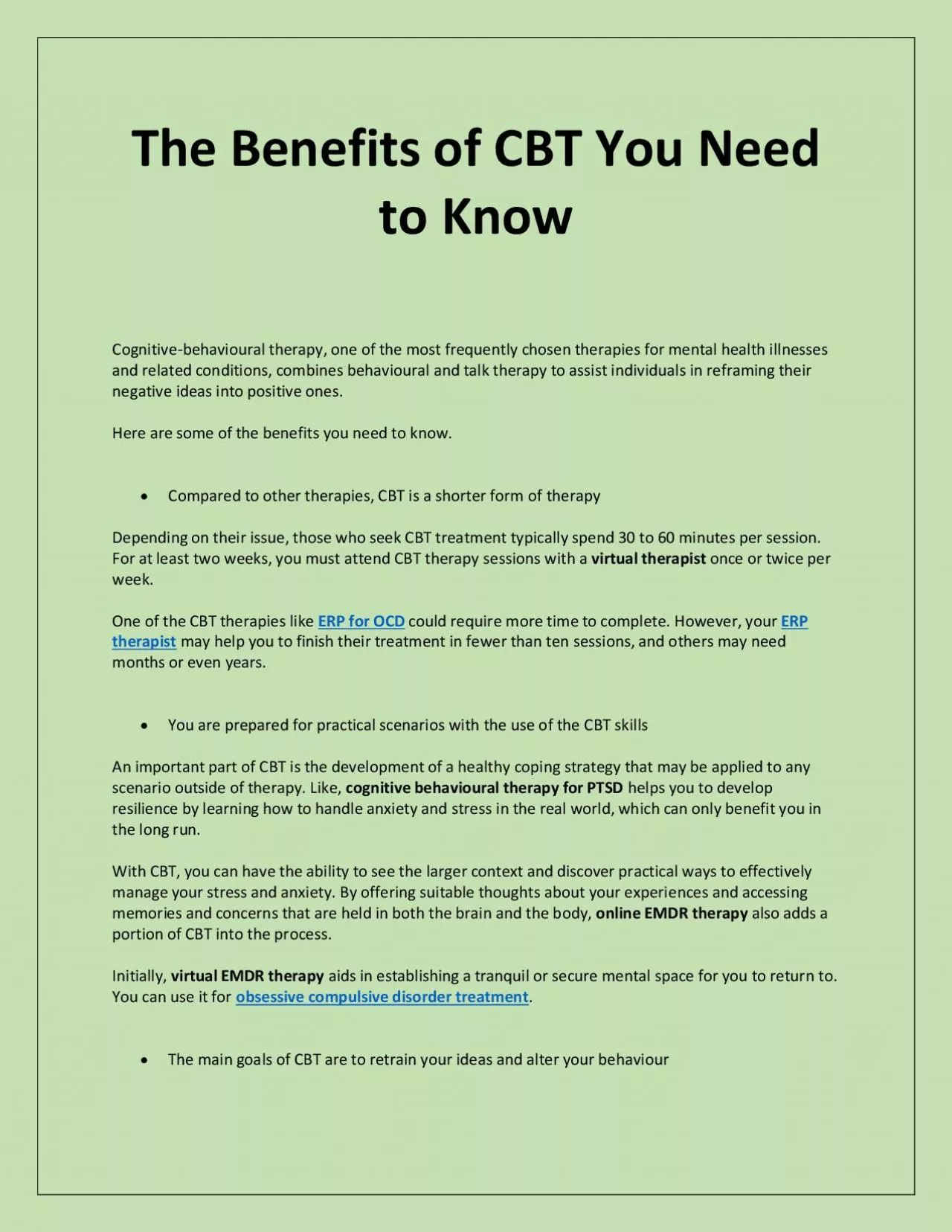 PDF-The Benefits of CBT You Need to Know