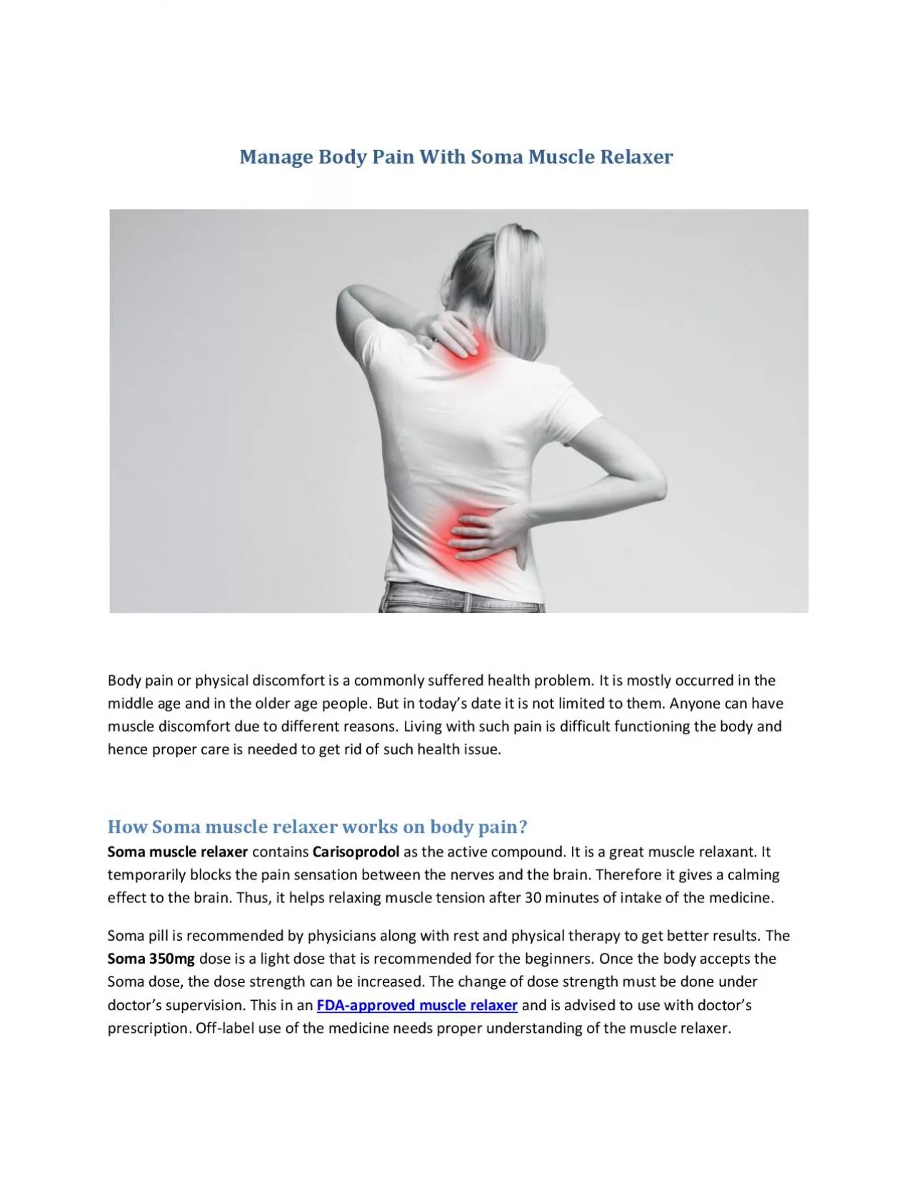 PDF-Manage Body Pain With Soma Muscle Relaxer