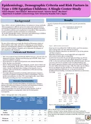 PPT-Epidemiology, Demographic Criteria and Risk Factors in Type 1 DM Egyptian Children; A