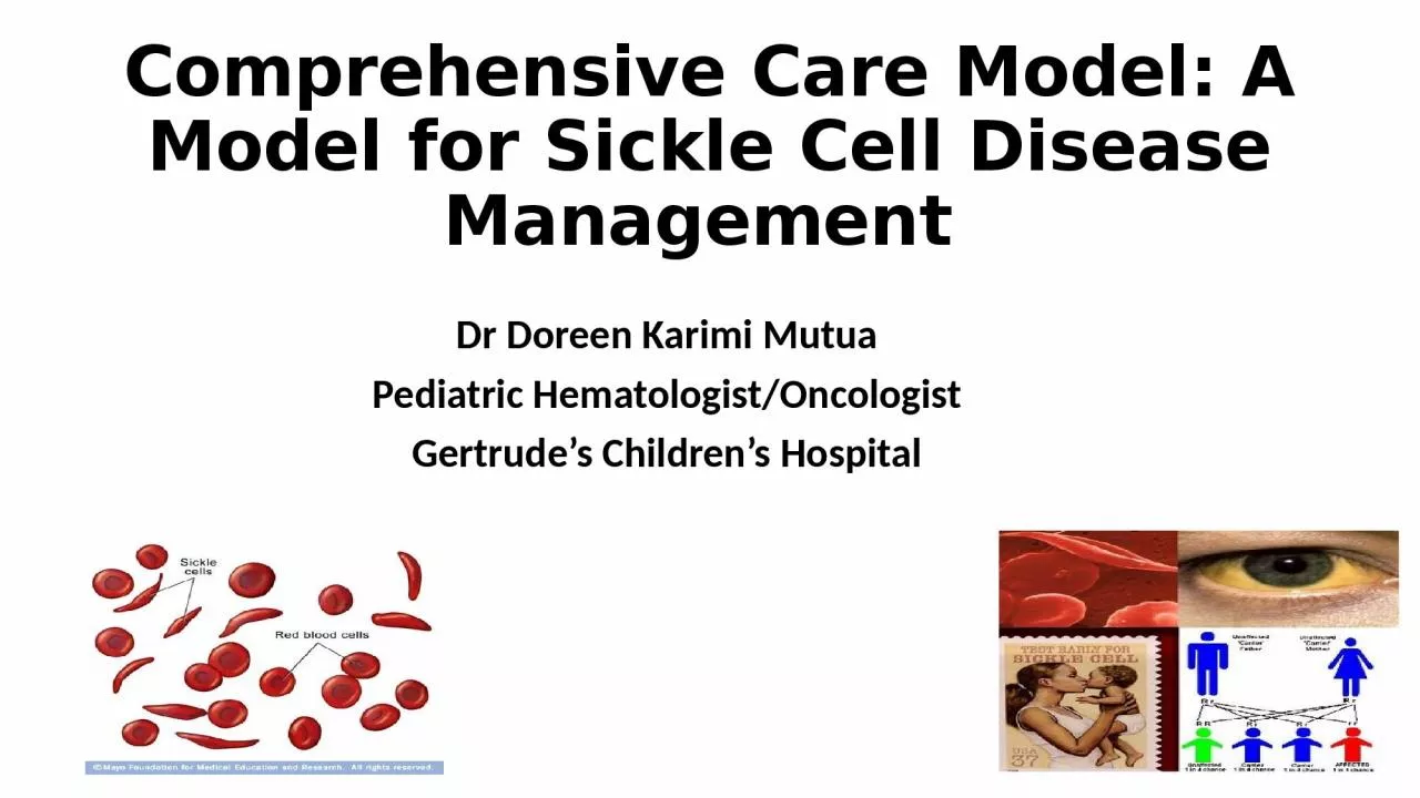 Comprehensive Care Model: A Model for Sickle Cell Disease Management
