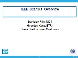 IEEE 802.19.1 Overview Stanislav