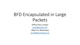 BFD Encapsulated in Large Packets