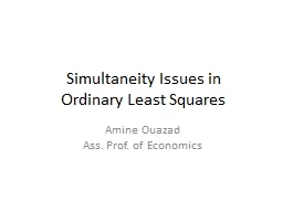 Simultaneity Issues  in Ordinary