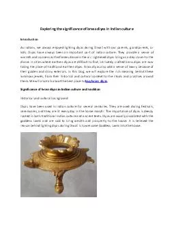 Exploring the significance of brass diyas in Indian culture
