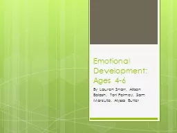 Emotional Development: Ages 4-6