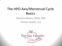 The HPO Axis/Menstrual Cycle Basics