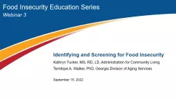 Food Insecurity Education Series