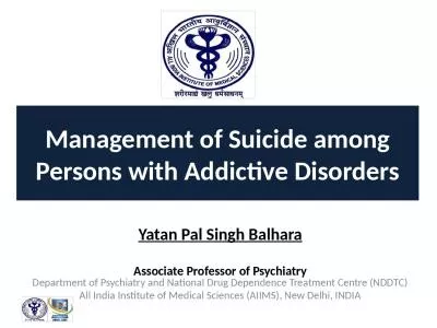 Management of Suicide among Persons with Addictive Disorders