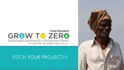 PPT-PITCH YOUR PROJECT!!! Innovation for a prosperous planet