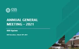 Annual General Meeting – 2021