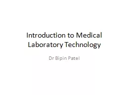 Introduction to Medical Laboratory Technology