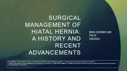 Surgical Management of Hiatal Hernia: