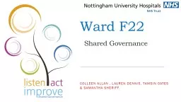 Ward F22   Shared Governance