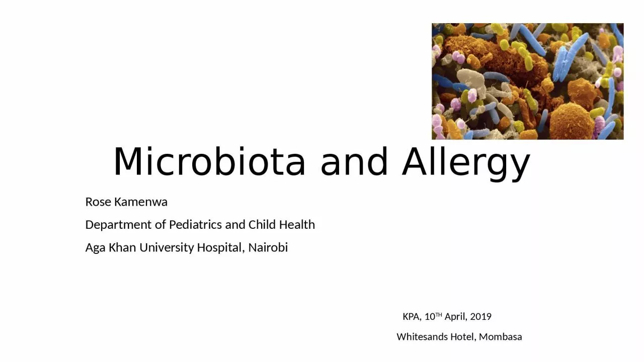 PPT-Microbiota and A llergy