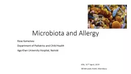 Microbiota and  A llergy