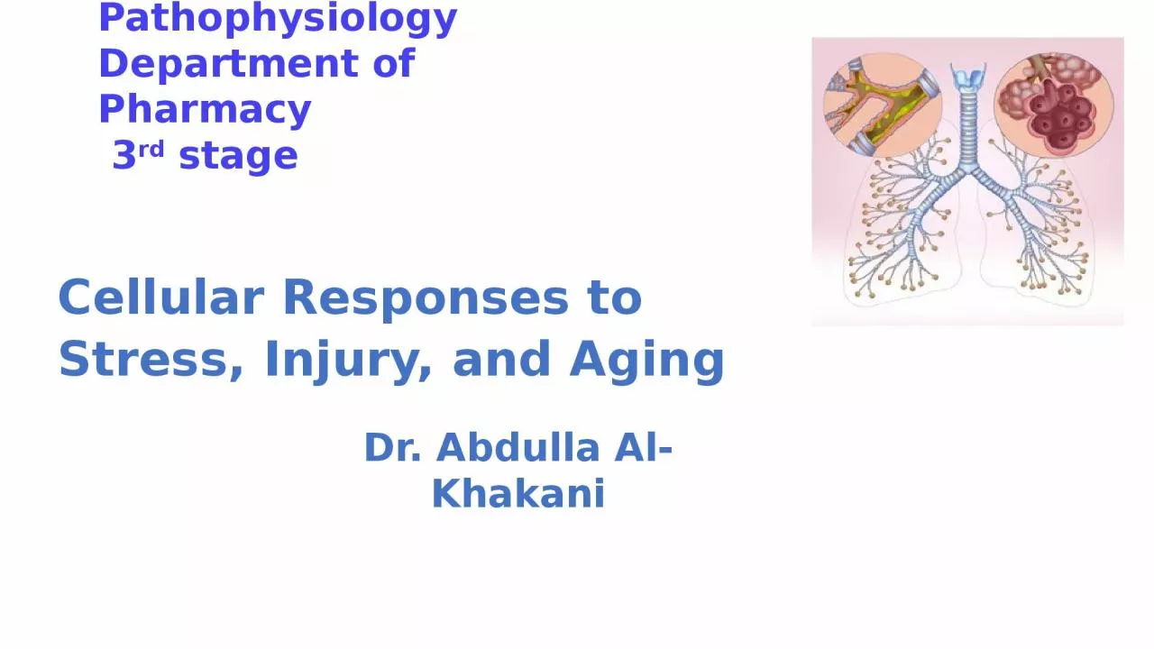 PPT-Pathophysiology Department of Pharmacy