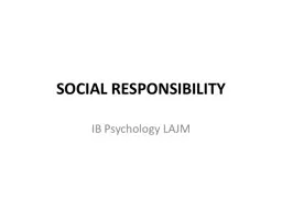 SOCIAL RESPONSIBILITY IB