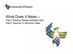 What Does It Mean –  Intern Teacher Responsibilities and