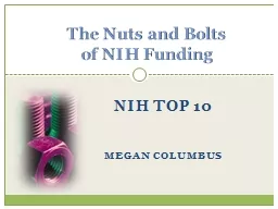 The Nuts and Bolts of NIH Funding