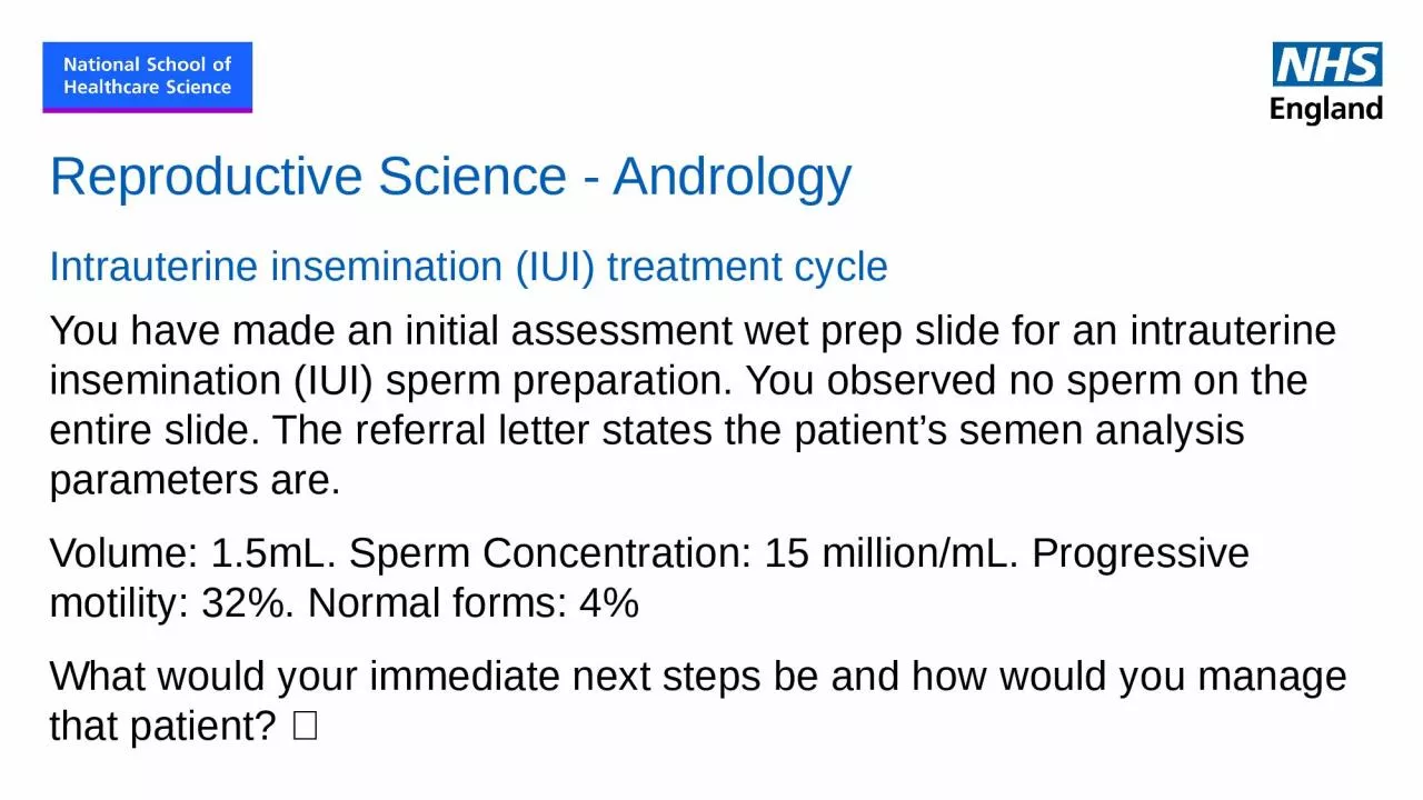 PPT-Reproductive Science - Andrology