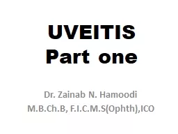 UVEITIS Part one Dr.  Zainab