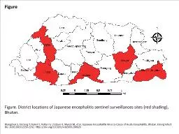 Figure Figure. District locations of Japanese encephalitis sentinel surveillances sites