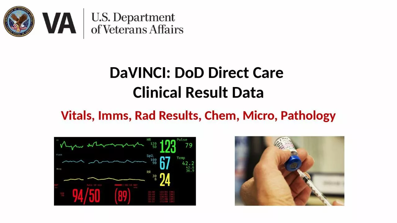 PPT-DaVINCI: DoD Direct Care