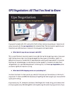 UPS Negotiation: All That You Need to Know