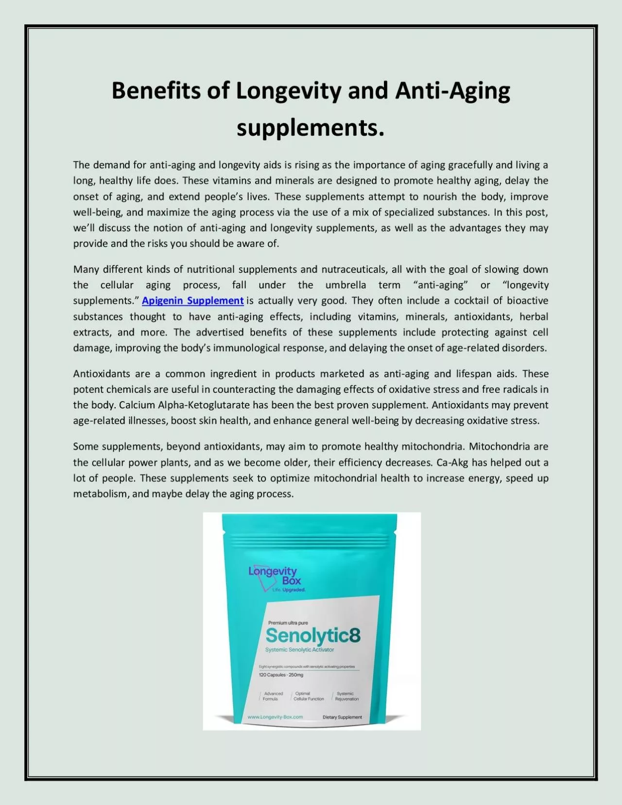 PDF-Benefits of Longevity and Anti-Aging supplements.