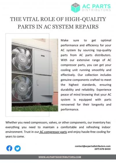 The Vital Role of High-Quality Parts in AC System Repairs