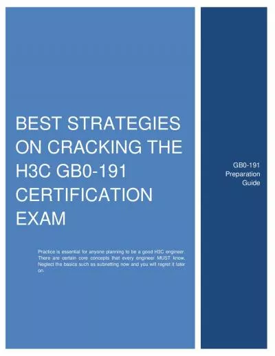 Best Strategies On Cracking the H3C GB0-191 Certification Exam